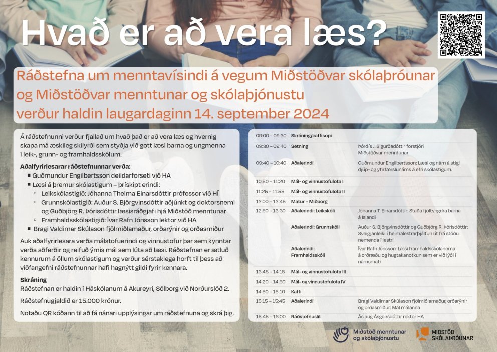 Læsisráðstefna í HA 2024 – Hvað er að vera læs?