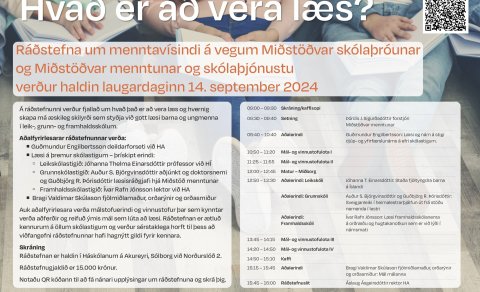 Læsisráðstefna í HA 2024 – Hvað er að vera læs?